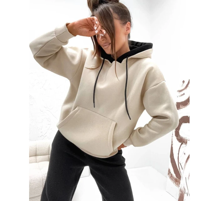 Černá hrubší dámská tepláková souprava model 21809061 - Moon Černá hrubší dámská tepláková souprava model 21809061 - Moon