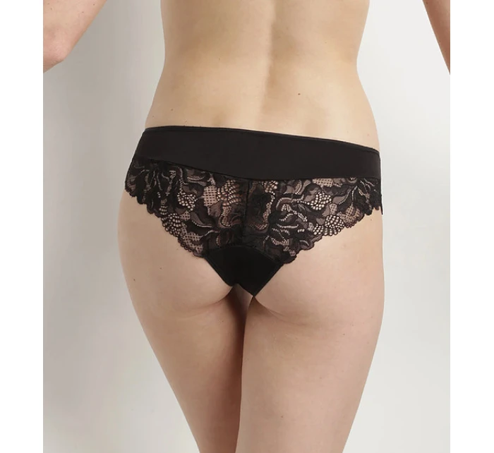 Dámske čipkované nohavičky DIM GENEROUS ESSENTIAL BRIEF - DIM - čierna