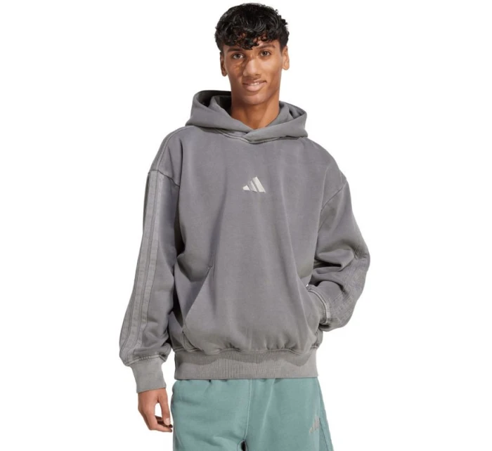 Pánská mikina Fleece Washed Hoodie grey pánské oblečení model 21730232 - ADIDAS Pánská mikina Fleece Washed Hoodie grey pánské oblečení model 21730232 - ADIDAS