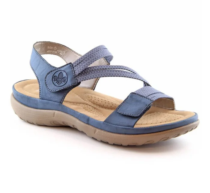 Pohodlné modré sandále Rieker W RKR587