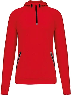 PA 360 Sportovní mikina s kapucí a 1/4 zipem model 22512851 red - Kariban ProAct