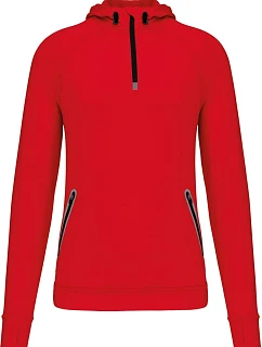 PA 360 Sportovní mikina s kapucí a 1/4 zipem model 22512851 red - Kariban ProAct