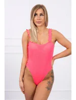 Body bez ramínek růžové neonové