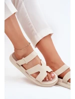 Dámské Gumové Klapky S Páskem Béžové model 21702749 - Boto
