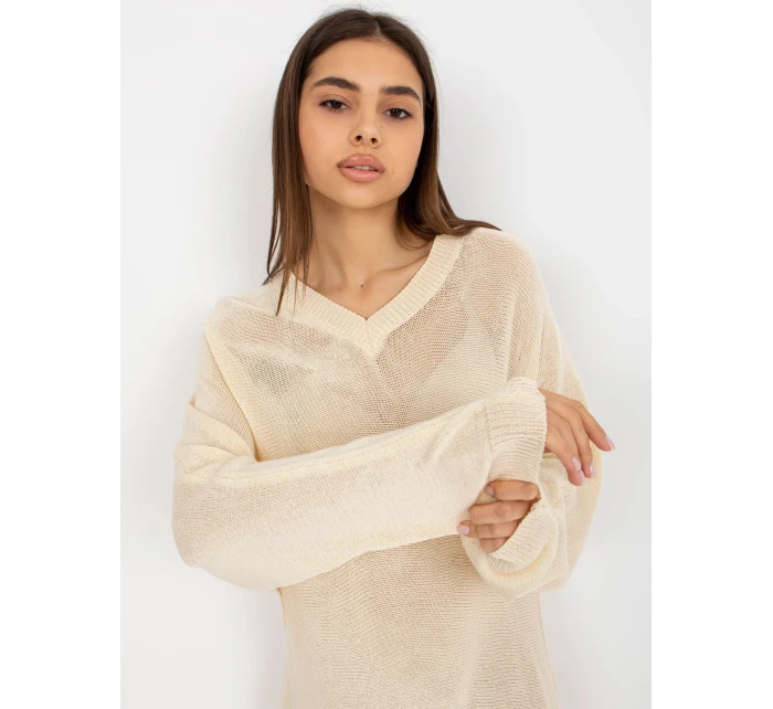 Dámsky sveter BA SW C1001.57P svetlo béžová - FPrice