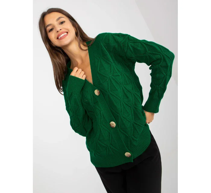 Dámsky sveter LC SW 8035 tmavo zelený