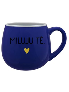 I LOVE YOU - modrý keramický hrnček 300 ml