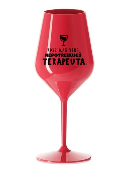 červená nerozbitná sklenice na víno 470 ml model 21865038 - Giftela červená nerozbitná sklenice na víno 470 ml model 21865038 - Giftela