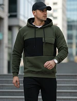 Pánska khaki mikina FashionStreet BX5913