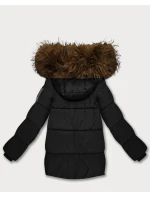 Púzdrová bunda s kapucňou čierna (KK60609) Púzdrová bunda s kapucňou čierna (KK60609)