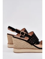 Dámské Sandály S Na Klínu Černé model 21704029 - Boto Dámské Sandály S Na Klínu Černé model 21704029 - Boto