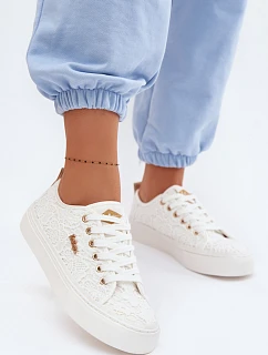 Dámské tenisky s krajkou Lee Cooper LCW-26-02-4060 Bílé