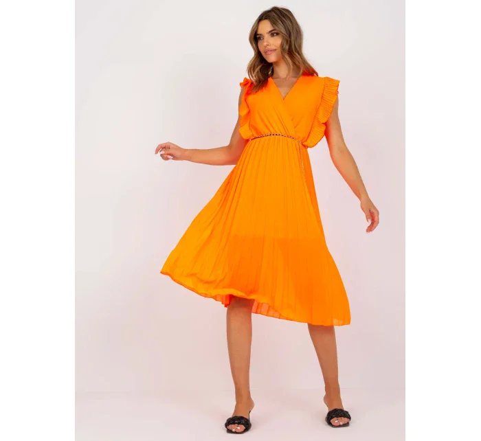 Šaty DHJ SK 1155.85 fluo oranžová