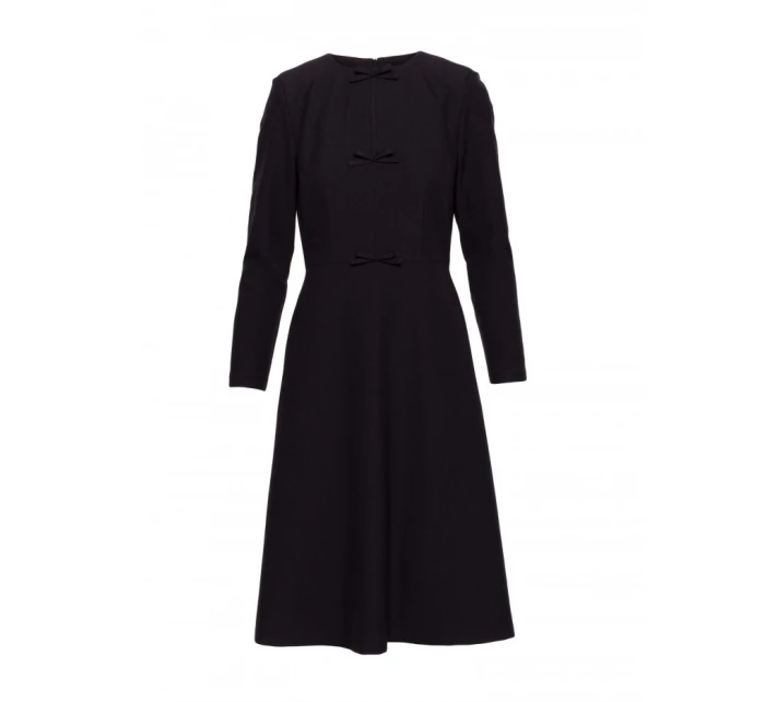 model 21319063 Šaty s mašlí černé - STYLOVE