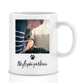 Personalizovaný klasický bílý hrníček - fotografie s mazlíčkem