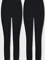 Dámske legíny s ozdobnými švami čierne (54460)