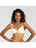 Dámska hladká vystužená podprsenka DIM INVISIFREE PADDED BRA - DIM - smotanová