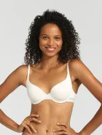 Dámska hladká vystužená podprsenka DIM INVISIFREE PADDED BRA - DIM - smotanová