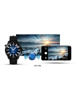 Černý silikonový řemínek + černý náramek model 21805557 - VELTORI