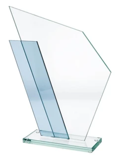 Sklenená trofej s matným podstavcom