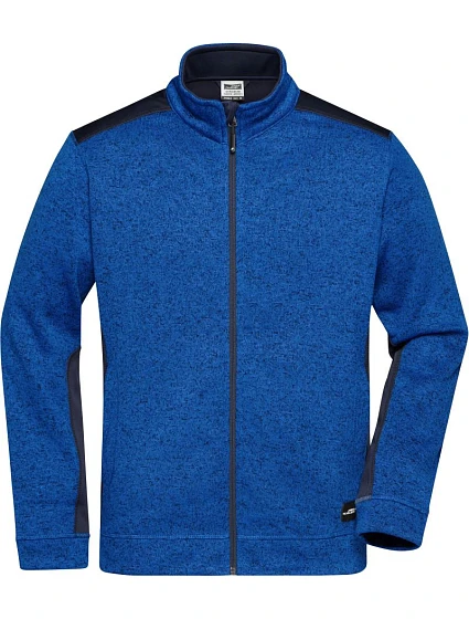 Daiber JN 862 Pánska pracovná bunda z pleteného fleecu – Strong 02.0862 royal melange/navy Daiber JN 862 Pánska pracovná bunda z pleteného fleecu – Strong 02.0862 royal melange/navy