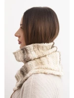 Dámska pletená mäkká šatka golfová zimná KN21 béžová Dámska pletená mäkká šatka golfová zimná KN21 béžová