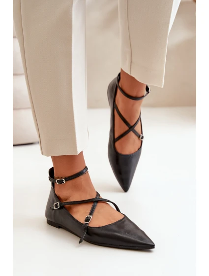 Dámské Baleríny S  A Pásky Černé model 21670182 - Boto