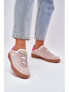 Semišové Sportovní Boty Sneakers Dámské model 21690063 Špinavě Růžové - D.Franklin