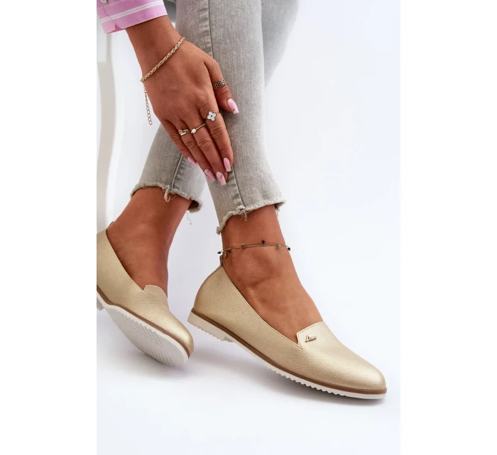 Dámske ploché mokasíny Gold Enzla Dámske ploché mokasíny Gold Enzla