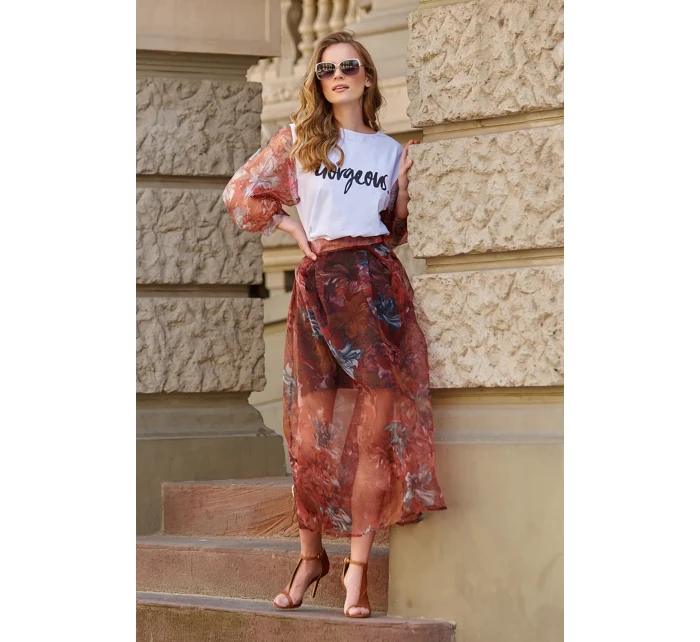 Dlhá sukňa model 145582 Makadamia