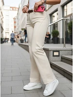 Jeansy damskie z paskiem i  beżowe model 22173053 - FashionStreet