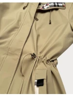 Dámska piesková bunda s kockovaným lemovaním Goodlookin (KK60411-4#)