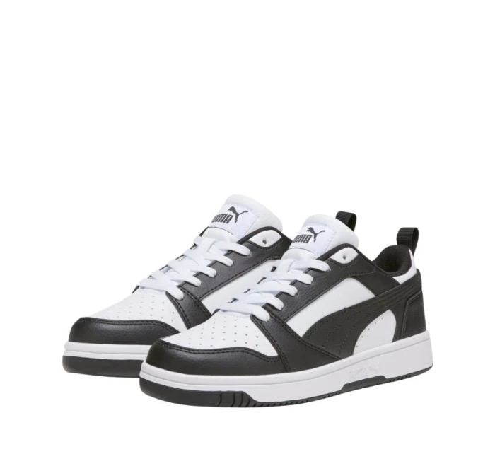 Dětské boty Rebound Lo Mid white and black 01 model 21396401 - Puma Dětské boty Rebound Lo Mid white and black 01 model 21396401 - Puma