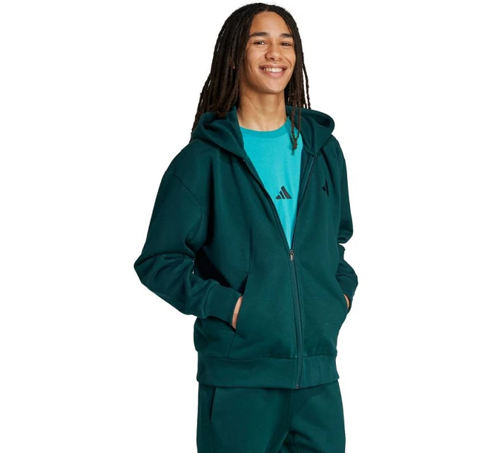 Pánska mikina adidas ALL SZN Fleece Full-Zip Sweatshirt green JX5101 pánska