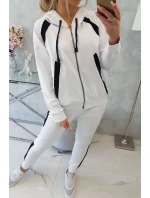 Pruhovaná športová súprava biela Pruhovaná športová súprava biela