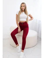 Pruhované legíny Burgundsko Pruhované legíny Burgundsko