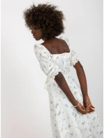 Dámské šaty LK SK model 17547236 bílé a zelené - FPrice Dámské šaty LK SK model 17547236 bílé a zelené - FPrice