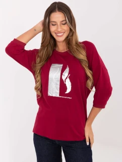 Bluzka RV BZ model 21406672 bordowy - FPrice