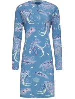 Dámska nočná košeľa 10232-170-4 modrá so vzorom - Pastunette