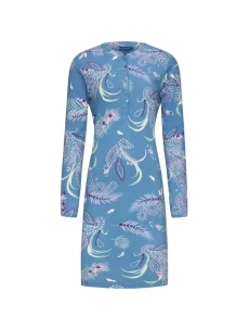 Dámska nočná košeľa 10232-170-4 modrá so vzorom - Pastunette