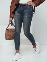 Dámské úzké džíny kalhoty s páskem tmavě modré Dstreet model 21982585 - FashionStreet Dámské úzké džíny kalhoty s páskem tmavě modré Dstreet model 21982585 - FashionStreet