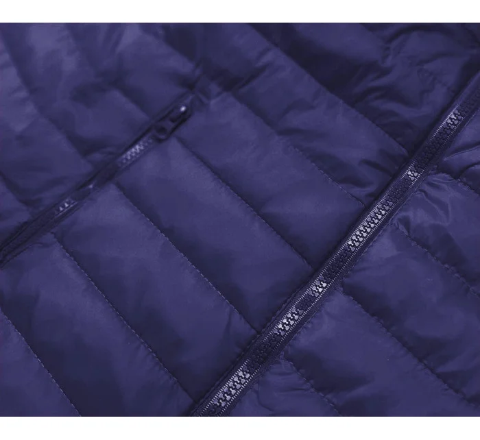 Tmavomodrá ľahká dámska prešívaná bunda (20311-215)