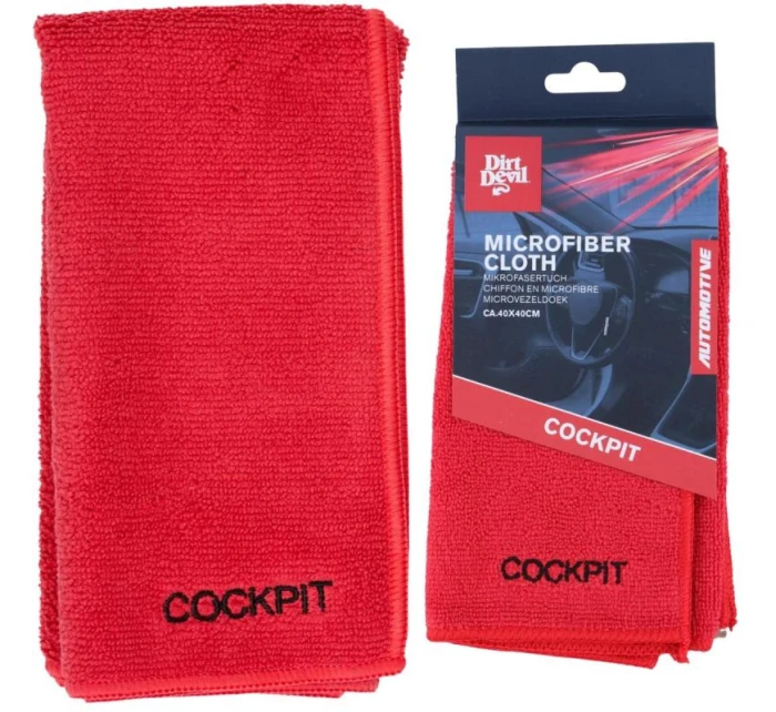 DIRT DEVIL MICROFIBRA COOKPIT CLEANING WIPER 40x40CM RED