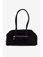 Eko semišová kabelka s přívěskem Černá Noelia