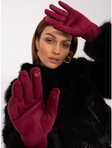 Rękawiczki AT RK model 19161925 bordowy - FPrice