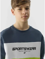 Chlapecká tepláková mikina bez zapínání a bez kapuce 4F - žlutá Chlapecká tepláková mikina bez zapínání a bez kapuce 4F - žlutá