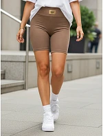 Dámske športové cyklistické šortky v kamelovej farbe, FashionStreet SY0558 Dámske športové cyklistické šortky v kamelovej farbe, FashionStreet SY0558