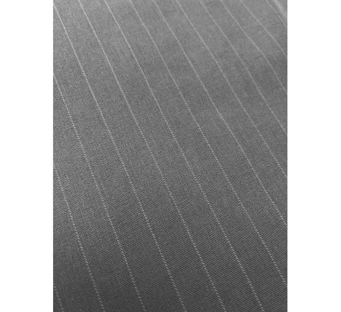 Dámske široké sivé pruhované nohavice (18629)