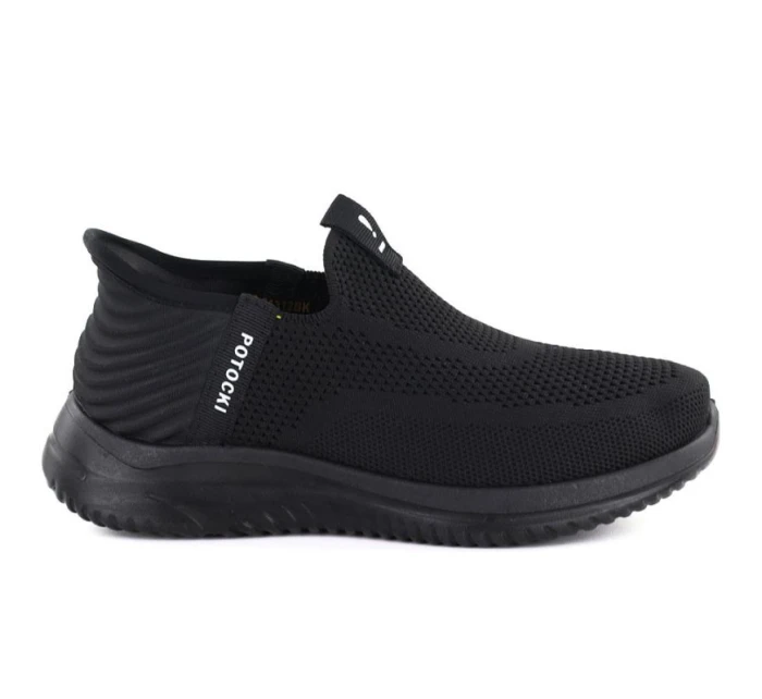 Dámska športová obuv slip on black Potocki BK01312 Dámska športová obuv slip on black Potocki BK01312