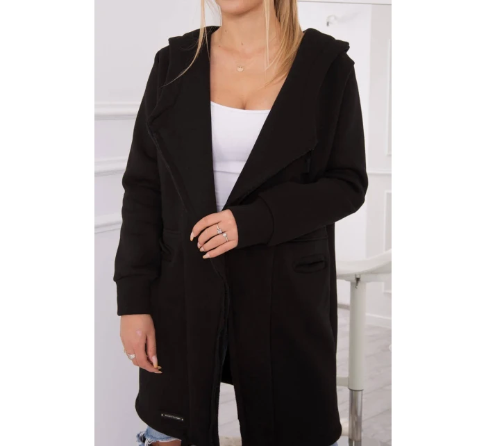 Zateplená bunda s kapucí černá